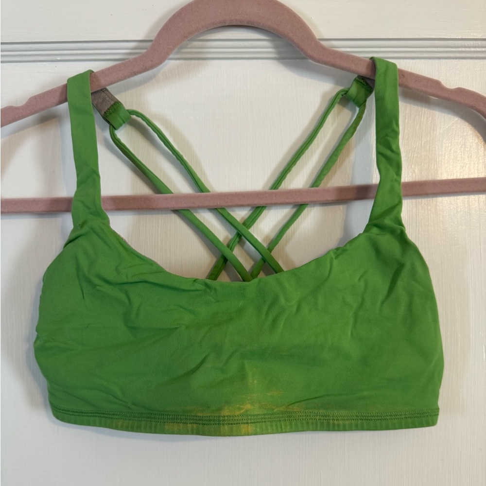 Lululemon sports bra; size 8; green